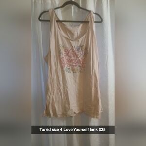 Torrid Blush Floral Graphic Tank Top